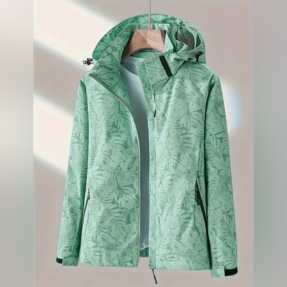 Mint Green Women's Hooded Jacket